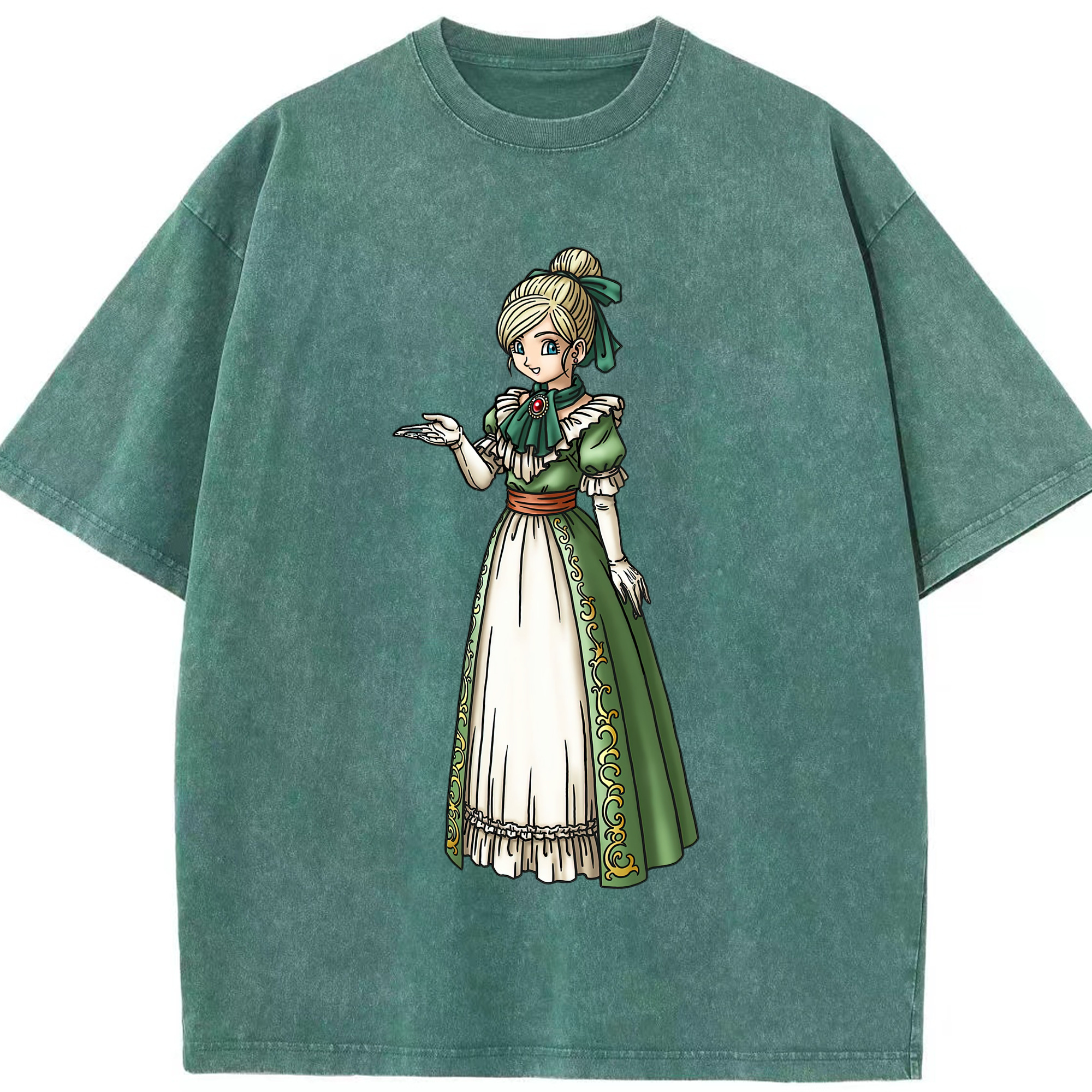 （画像用） ドラゴンクエスト Doragon Kuesuto Dragon Quest 綿100% ヴィンテージ風 半袖Tシャツ（フロントプリント）